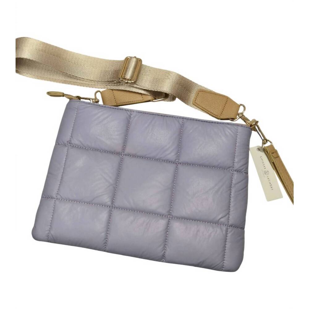 NEW CHINESE LAUNDRY women's quilted crossbody bag in lavender
